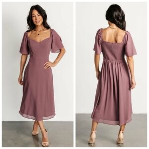 Baltic Born Colette Vintage Plum Sweetheart Midi Dress
